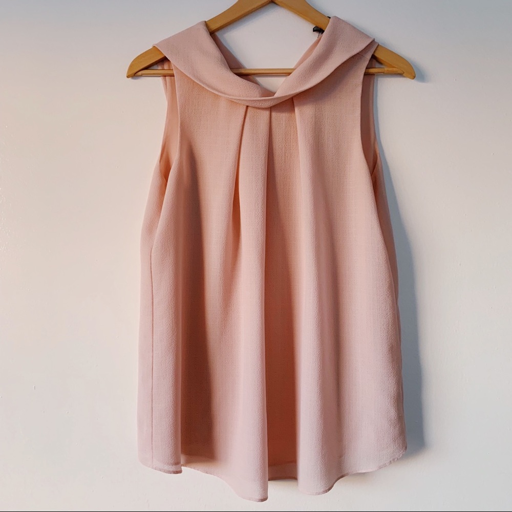 Ellen Tracy Flirty Neck Tie Top